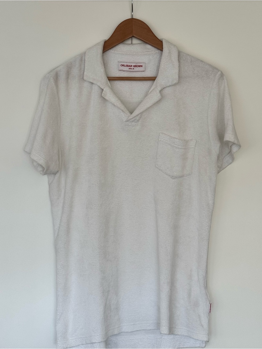 Orlebar Brown Terry Polo Shirt – White (Size M)